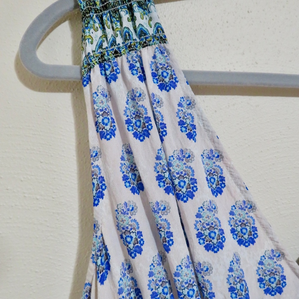 Anthropologie Lined Tiered Sleeveless Floral Maxi Dress Perfect 1X - Picture 4 of 11